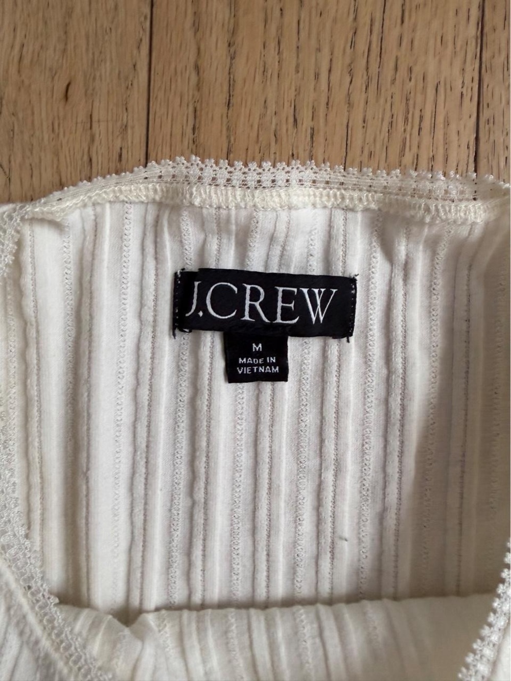 J. Crew Women's Ribbed Long-Sleeve Crewneck Top - White - Picture 4 of 5